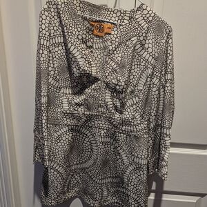 Tory Burch Monochrome Patterned Blouse